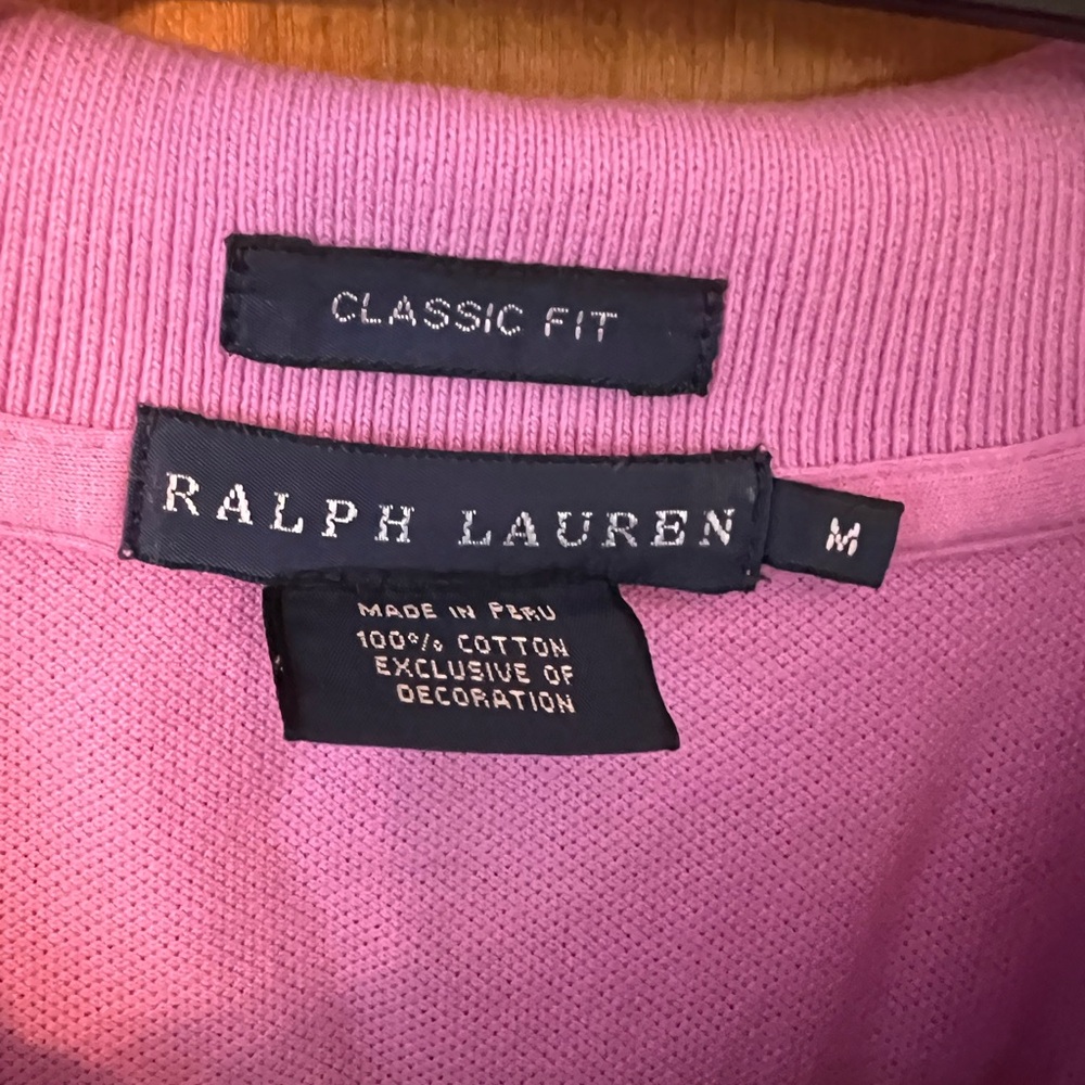 Ralph Lauren size medium classic fit short sleeve purple shirt blue pony - Picture 3 of 5